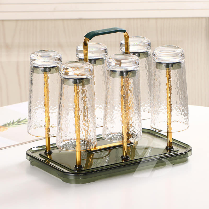 Square Luxury Glass Drain Rack