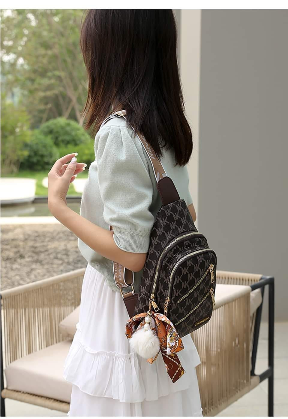 PU Leather Body Chest Bag Travel Bag